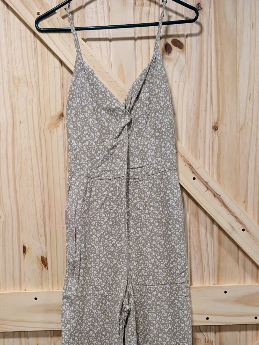 Abercrombie and Fitch olive floral small jumpsuit romper